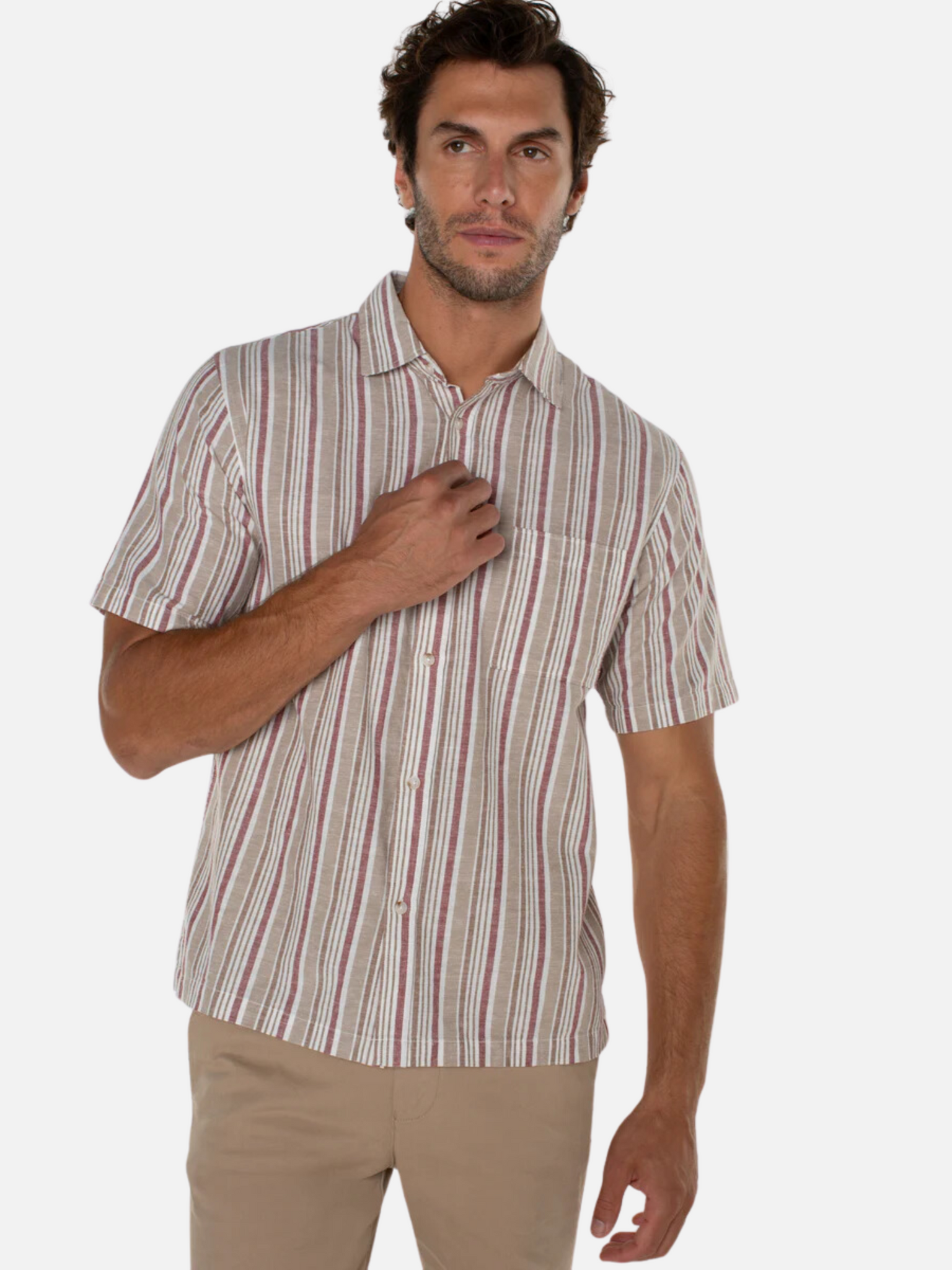 Liverpool SS Button Down - Nantucket Stripe