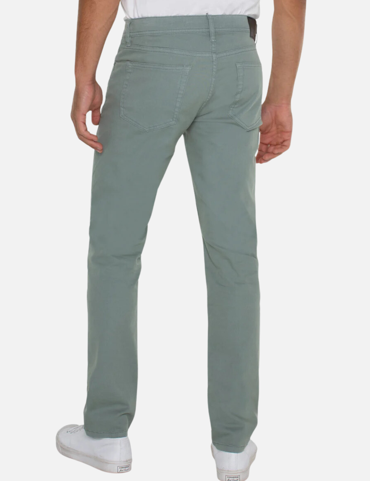 liverpool kingston modern straight slim straight twill chino pants eucalyptus green cotton spandex blend kempt athens ga georgia men's clothing store