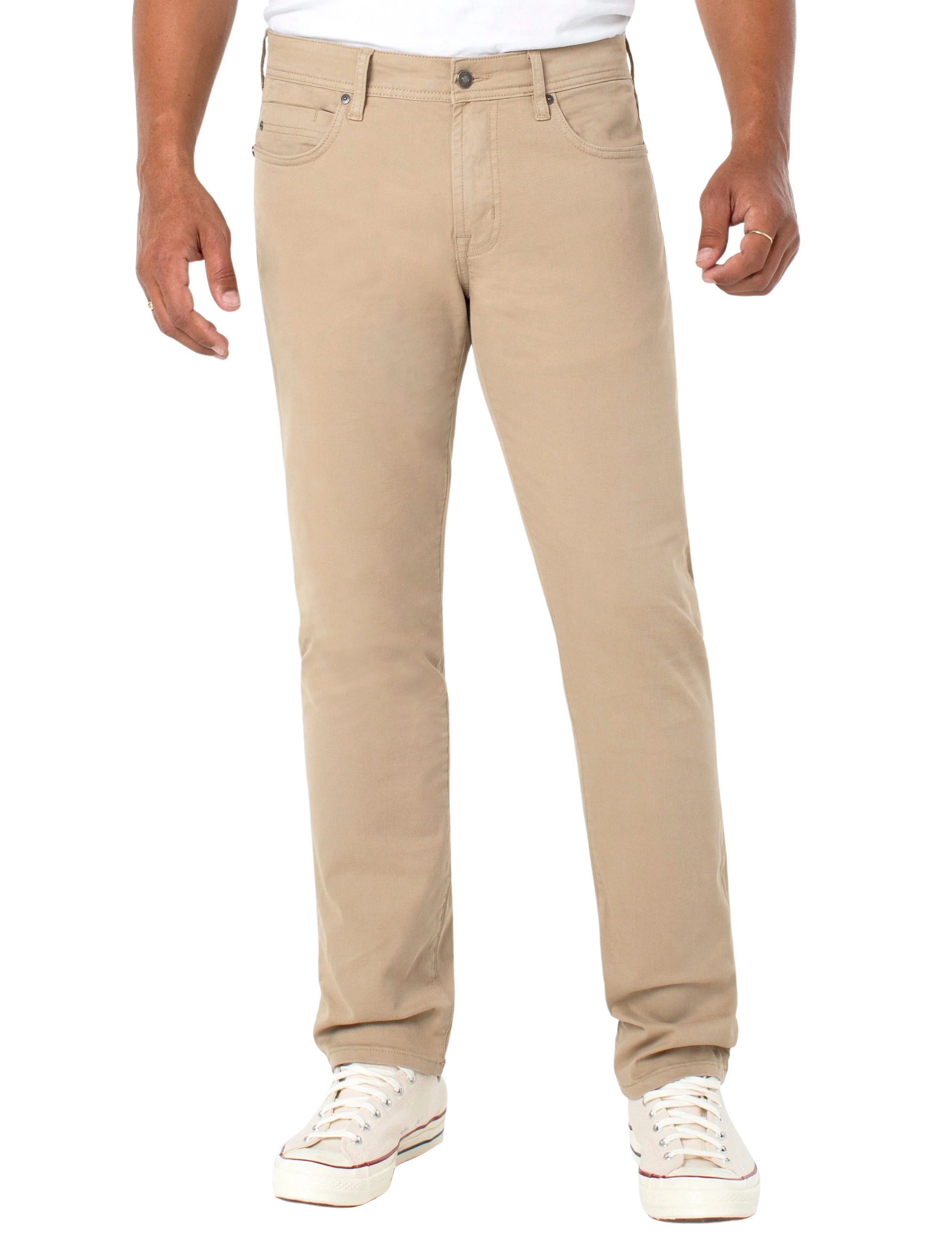Liverpool Kingston Modern Straight Pant Peached Khaki Twill Slim Pant Kempt Mens Clothing Athens Georgia