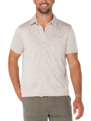 Hartford Knit Button Up Shirt - Light Oat