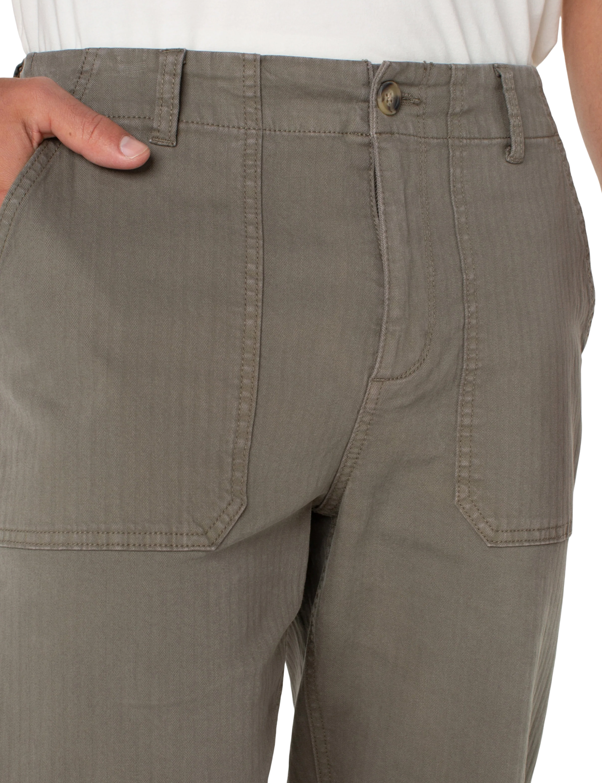Liverpool Mens Utility Straight Leg Workwear Pant Pewter Green Kempt Mens Shop Athens Georgia