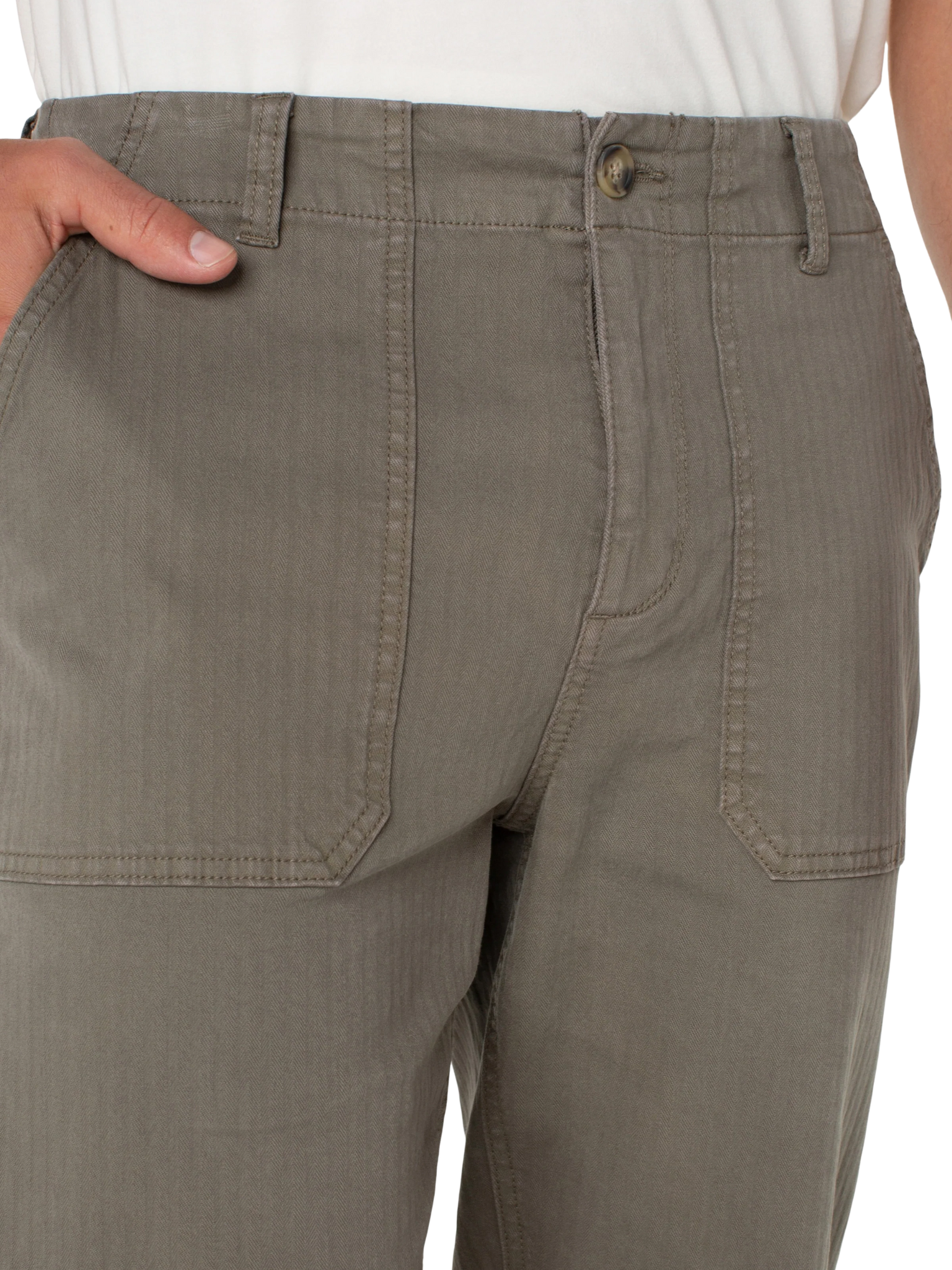 Liverpool Mens Utility Straight Leg Workwear Pant Pewter Green Kempt Mens Shop Athens Georgia