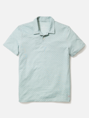 Marine Layer Air Polo Grey Mist Men's SS Short Sleeve Collared Shirt For Men Spring Summer Athens GA Georgia Kempt Menswear Store Near Me