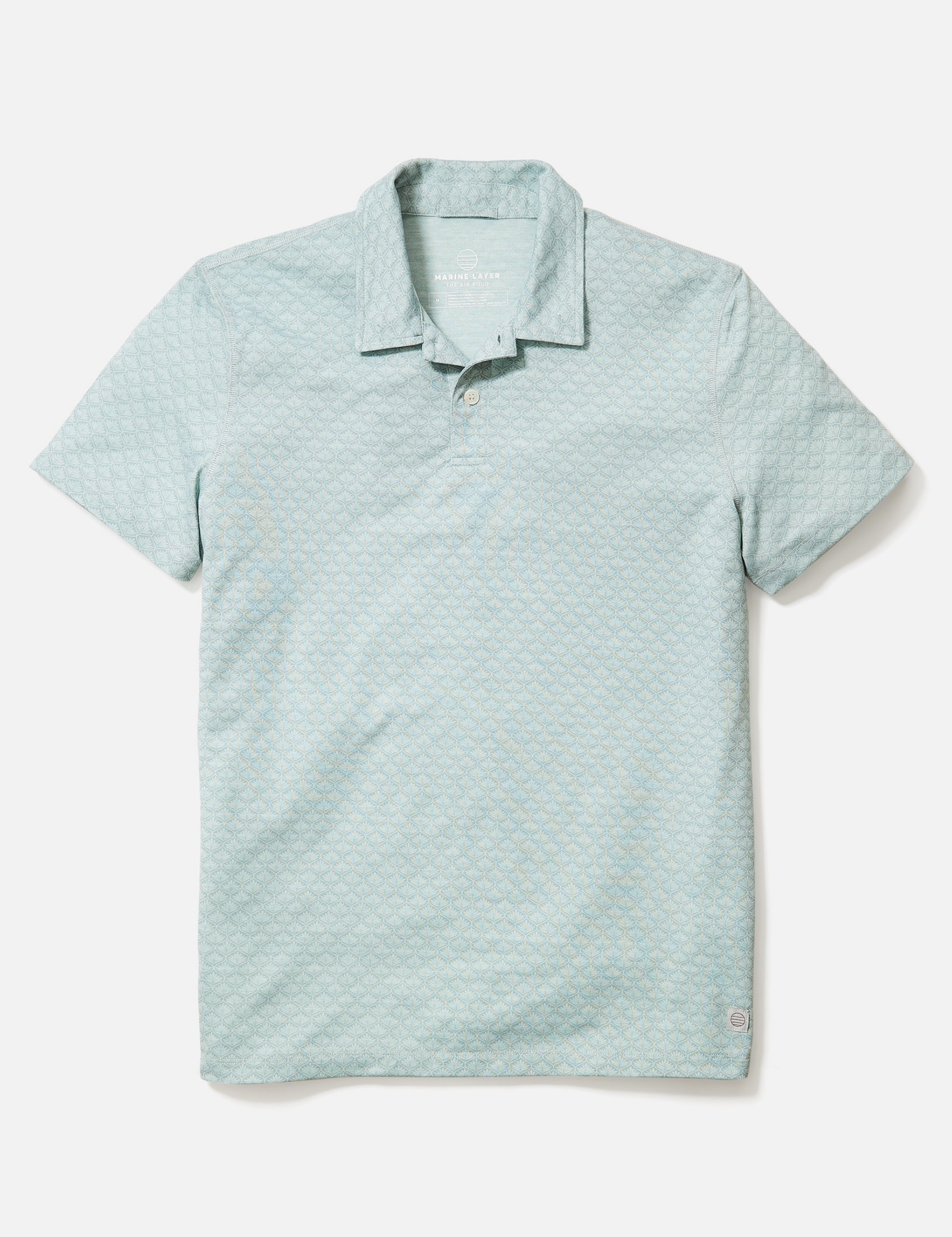 Marine Layer Air Polo Grey Mist Men's SS Short Sleeve Collared Shirt For Men Spring Summer Athens GA Georgia Kempt Menswear Store Near Me