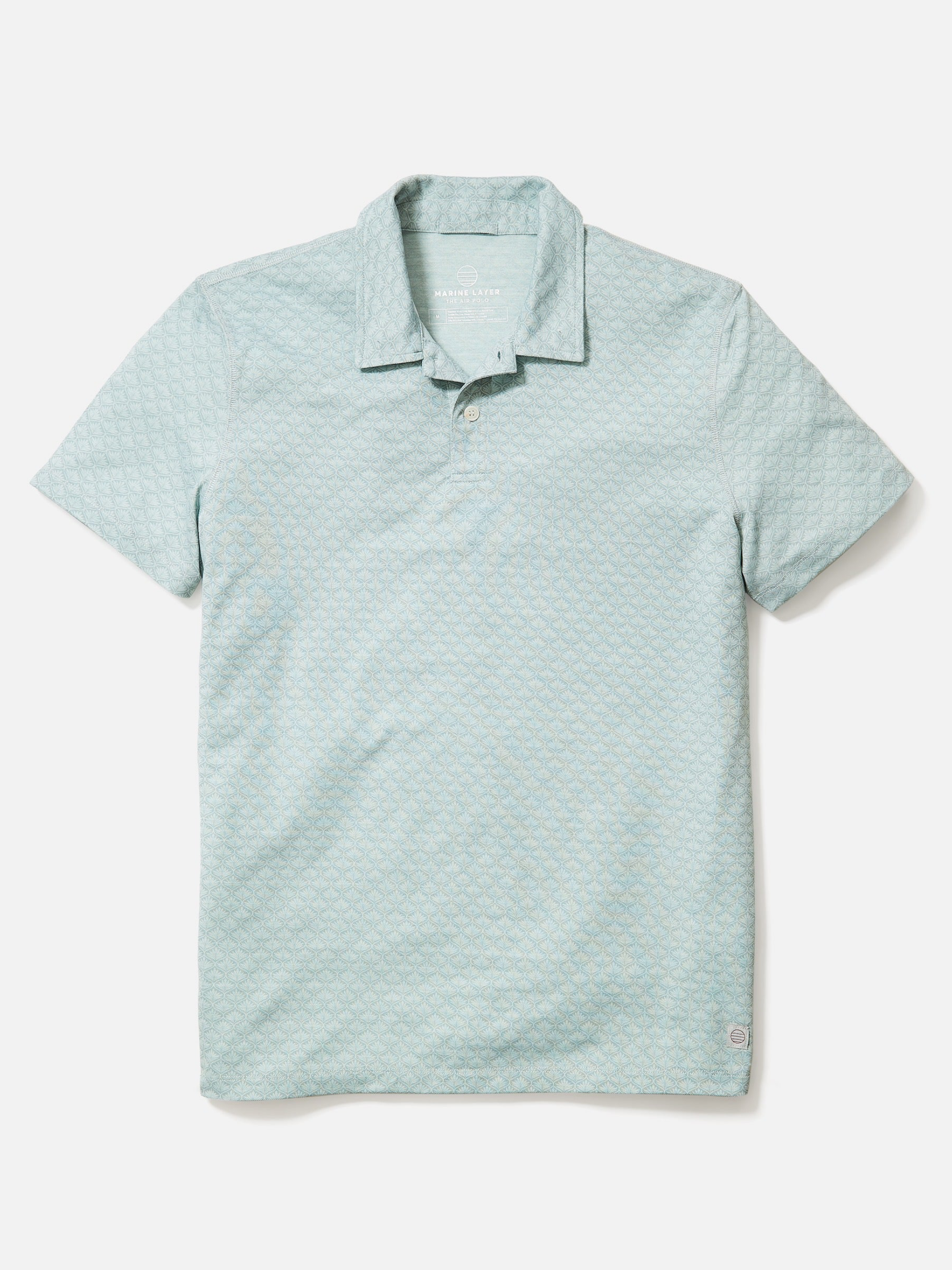 Marine Layer Air Polo Grey Mist Men's SS Short Sleeve Collared Shirt For Men Spring Summer Athens GA Georgia Kempt Menswear Store Near Me