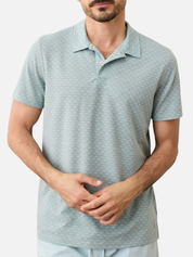 Marine Layer Air Polo Grey Mist Men's SS Short Sleeve Collared Shirt For Men Spring Summer Athens GA Georgia Kempt Menswear Store Near Me