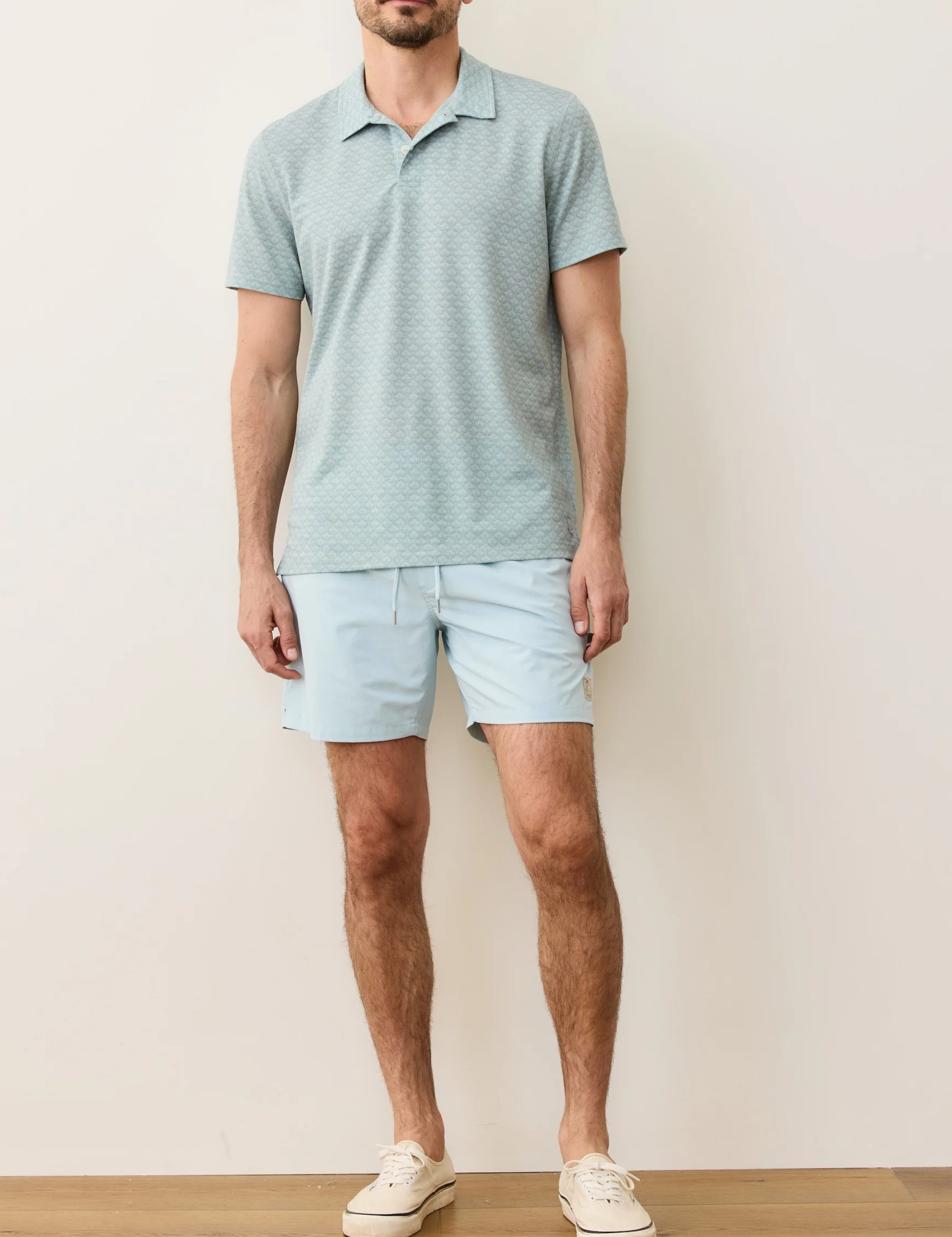 Marine Layer Air Polo Grey Mist Men's SS Short Sleeve Collared Shirt For Men Spring Summer Athens GA Georgia Kempt Menswear Store Near Me