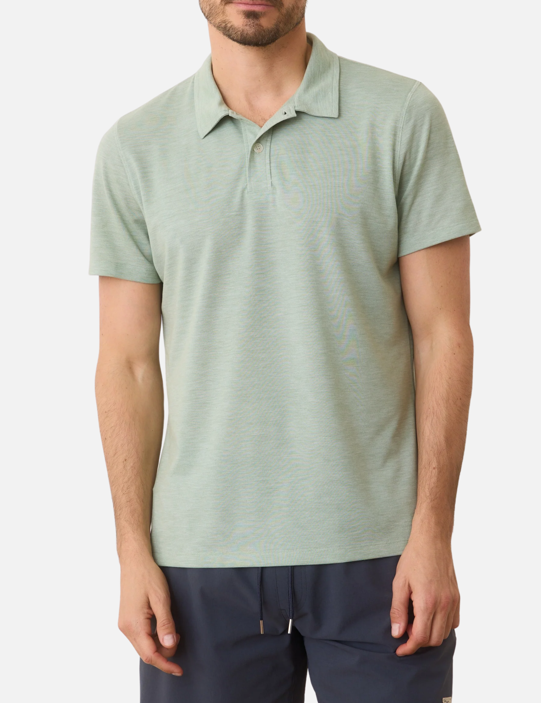 Marine Layer Air Polo Iceberg Green Light Pale Sage Collared Men’s Shirt for Men Athens GA Georgia Kempt Menswear Store Near Me Spring Summer 