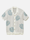 Marine Layer Asher Sweater Resort Shirt White Topaz Floral Design Spring Summer Collared Button Up Shirt for Men Men’s Tops Athens GA Georgia Kempt Menswear Store Near Me