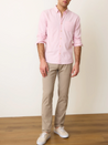Marine Layer California Oxford Shirt Spring Summer Men’s Top for Men LS Long Sleeve Button Down Collared Top Rose Pink Athens GA Georgia Kempt Menswear Store Near Me