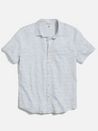 Marine Layer Classic Stretch Selvage Shirt Blue Mini Stripe SS Short Sleeve Men’s Button Top Athens GA Georgia Kempt Menswear Store Near Me