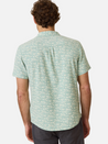 Marine Layer Classic Stretch Selvage Shirt SS Short Sleeve Green Palm Floral Print Collared Button Casual Men’s Top for Men Athens GA Georgia Kempt Menswear Store Near Me