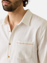 Marine Layer Classic Stretch Selvage Shirt Natural Cream White Soft Comfortable Breathable Men’s Top for Men Athens GA Georgia Kempt Menswear Store Near Me