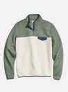 Marine Layer Corbet Quilted Colorblock Pullover Quarter Zip Collared Front Pocket With Clasp Olive Green Oatmeal Cream Navy Trimming Men’s Top Outerwear Athens GA Georgia Kempt Menswear Store Near Me