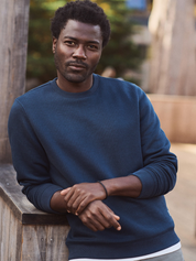 Marine Layer Corbet Quilted Crewneck Navy Blue Texture Layer Fall Winter Men’s Tops for Men Athens GA Georgia Kempt Menswear Store Near Me