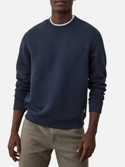 Marine Layer Corbet Quilted Crewneck Navy Blue Texture Layer Fall Winter Men’s Tops for Men Athens GA Georgia Kempt Menswear Store Near Me