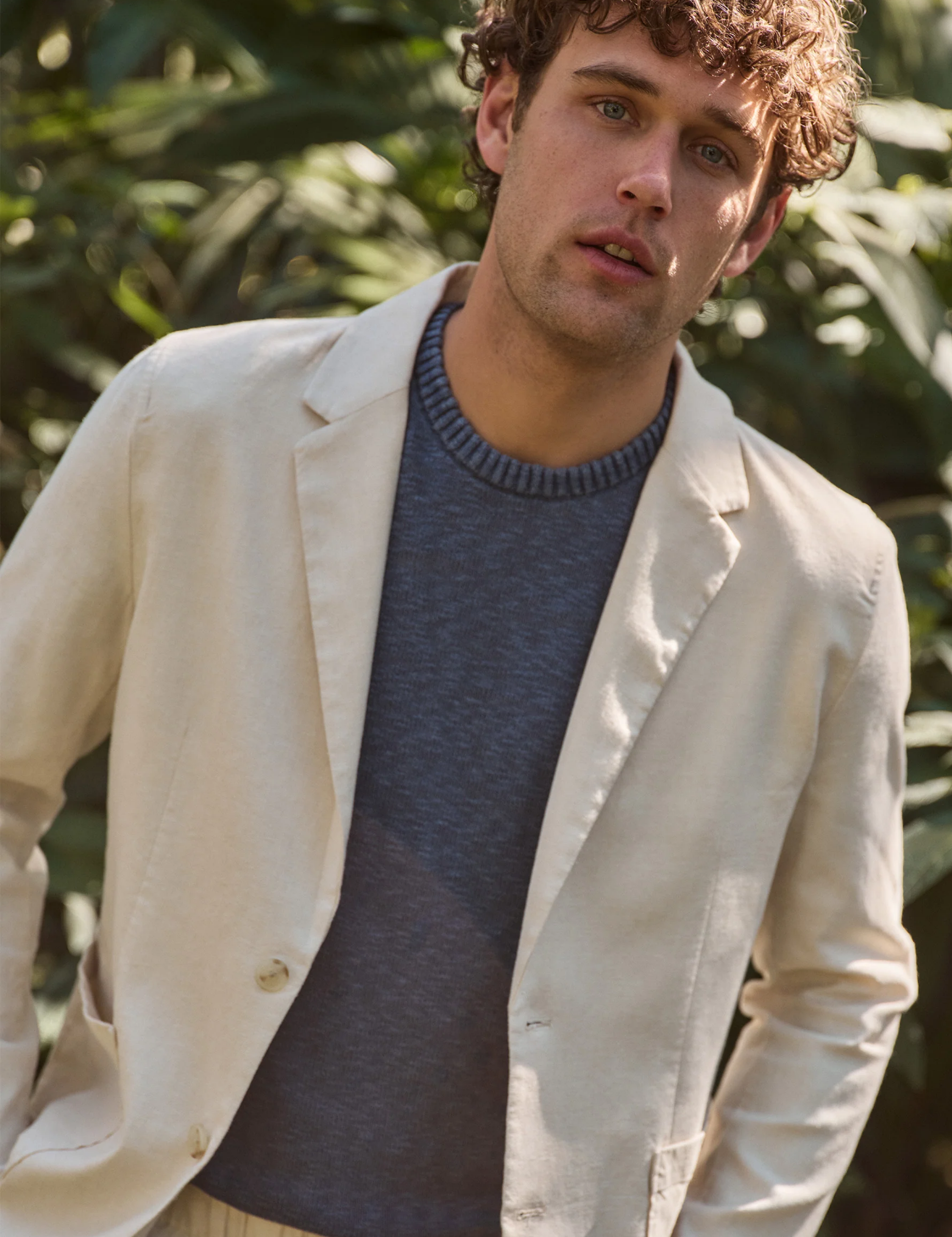 Marine Layer Hemp Blazer Natural Cream Men’s Beach Formal Top for Men Spring Summer Athens GA Georgia Kempt Menswear Store Near Me