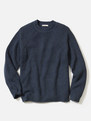 Marine Layer Inverness Crew Sweater LS Long Sleeve Fall Winter Tops for Men Men’s Shirts Knit Knitwear Athens GA Georgia Kempt Menswear Store Near Me Navy Blue Green