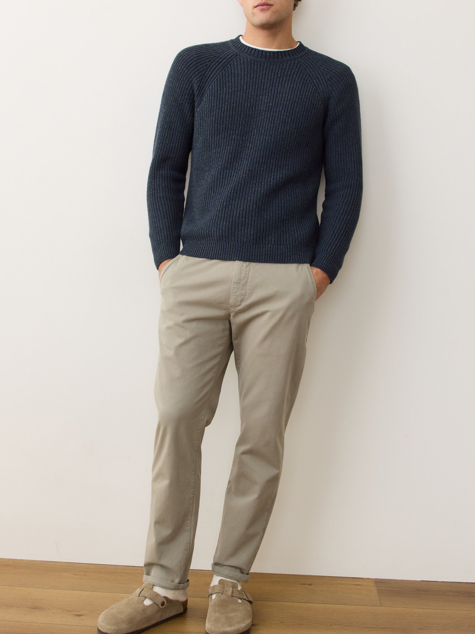 Marine Layer Inverness Crew Sweater LS Long Sleeve Fall Winter Tops for Men Men’s Shirts Knit Knitwear Athens GA Georgia Kempt Menswear Store Near Me Navy Blue Green