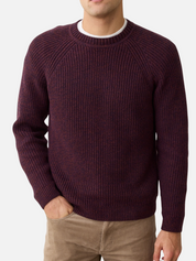 Marine Layer Inverness Crew Sweater LS Long Sleeve Fall Winter Tops for Men Men’s Shirts Knit Knitwear Athens GA Georgia Kempt Menswear Store Near Me Sangria Veneer
