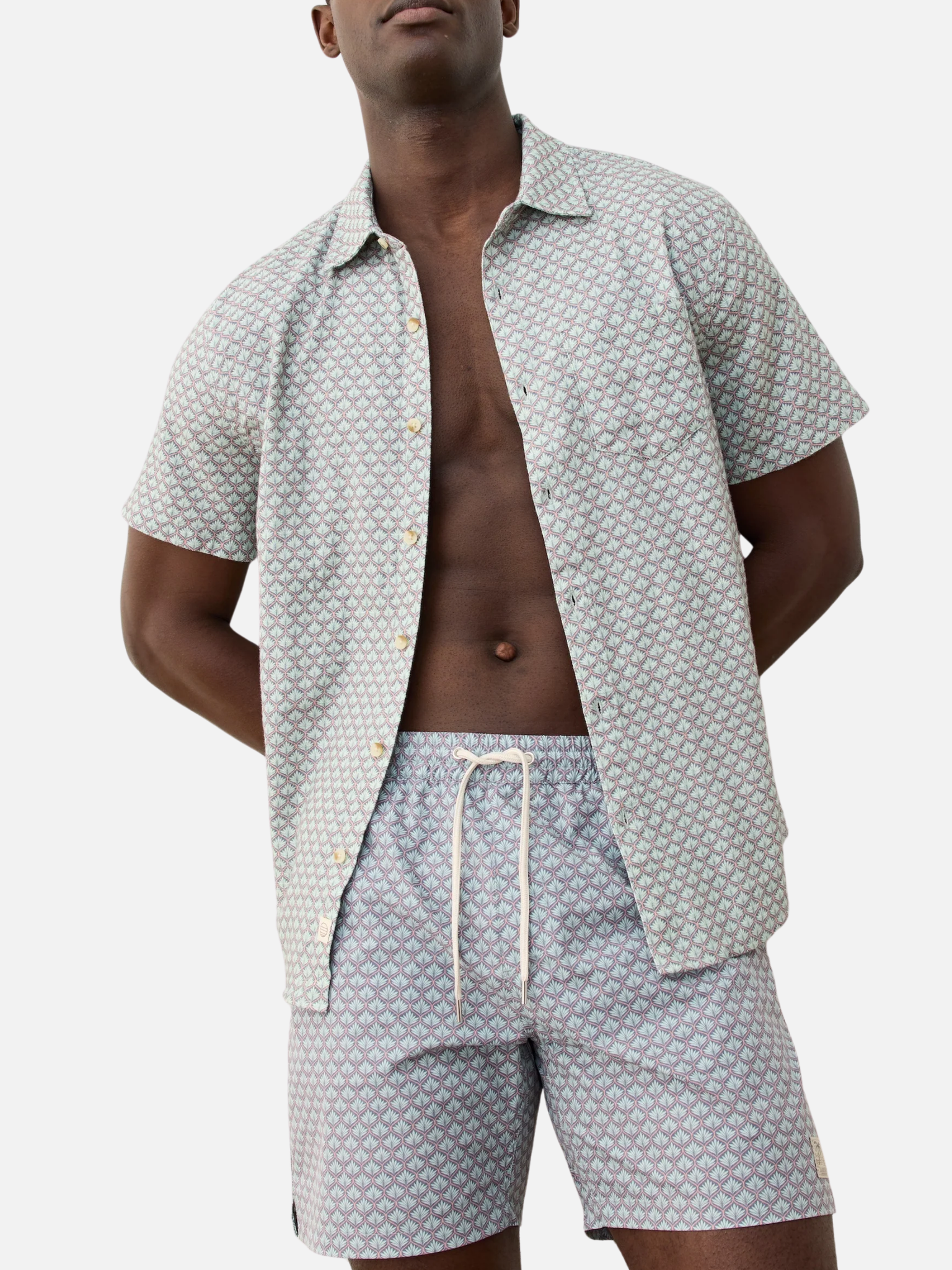 Marine Layer Lined Sport Swim 6” Inch Short Men’s Shorts for Men Spring Summer Aqua Agave Blue Green Print Athens GA Georgia Kempt Menswear Store Near Me
