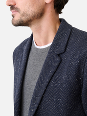 Marine Layer Pacifica Stretch Twill Blazer Unconstructed Navy Herringbone Fall Winter Men’s Tops for Men Athens GA Georgia Kempt Menswear Store Near Me