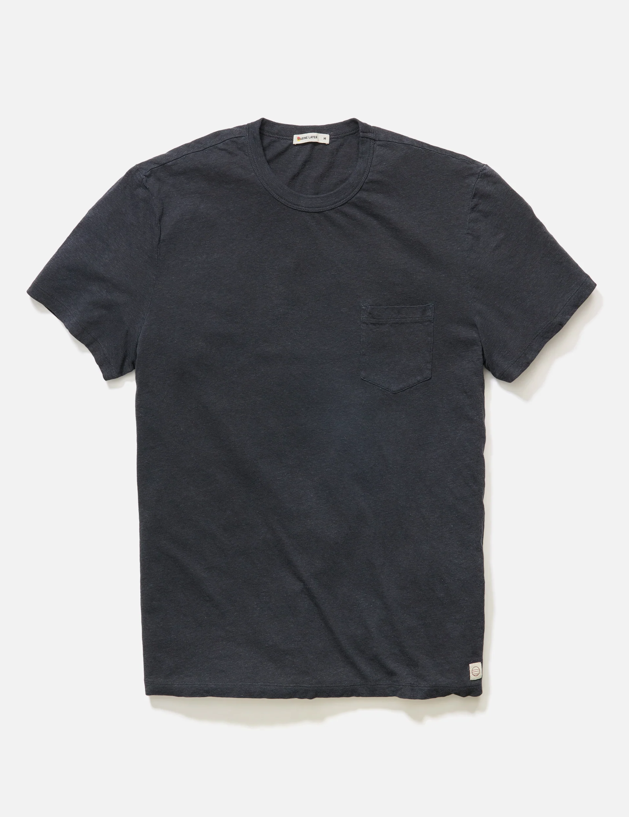 Marine Layer Relaxed Hemp Cotton Plain Simple Tee Faded Black Men’s Staple Closet T-Shirt Tops for Men Athens GA Georgia Kempt Menswear Store Near Me