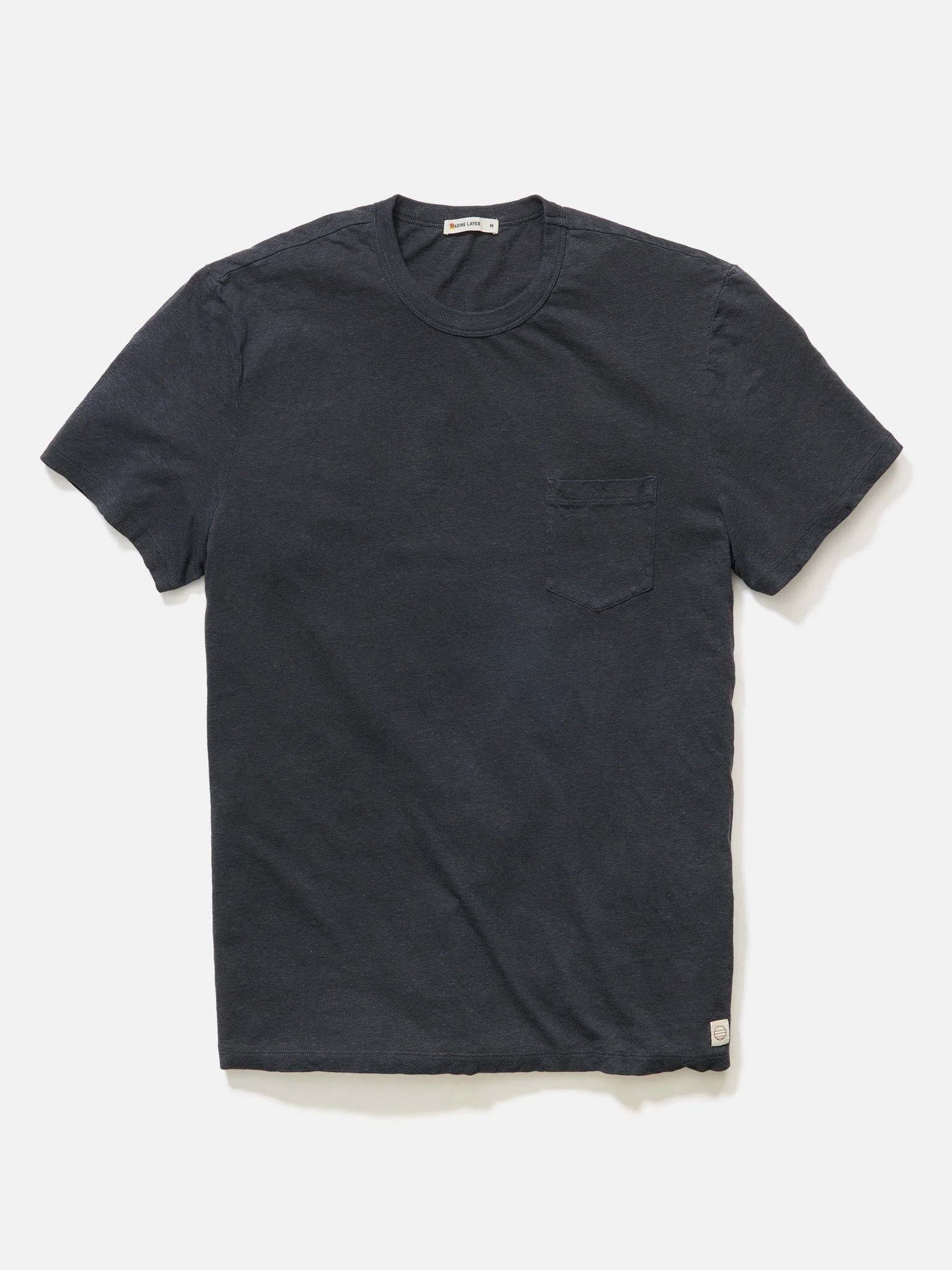 Marine Layer Relaxed Hemp Cotton Plain Simple Tee Faded Black Men’s Staple Closet T-Shirt Tops for Men Athens GA Georgia Kempt Menswear Store Near Me