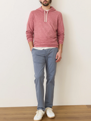 Marine Layer Slim Straight Pant Men’s Bottoms Saturday Cotton Twill Blend Chino China Blue Gray Grey Elastic Waist Casual for Men Athens GA Georgia Kempt Menswear Store Near Me