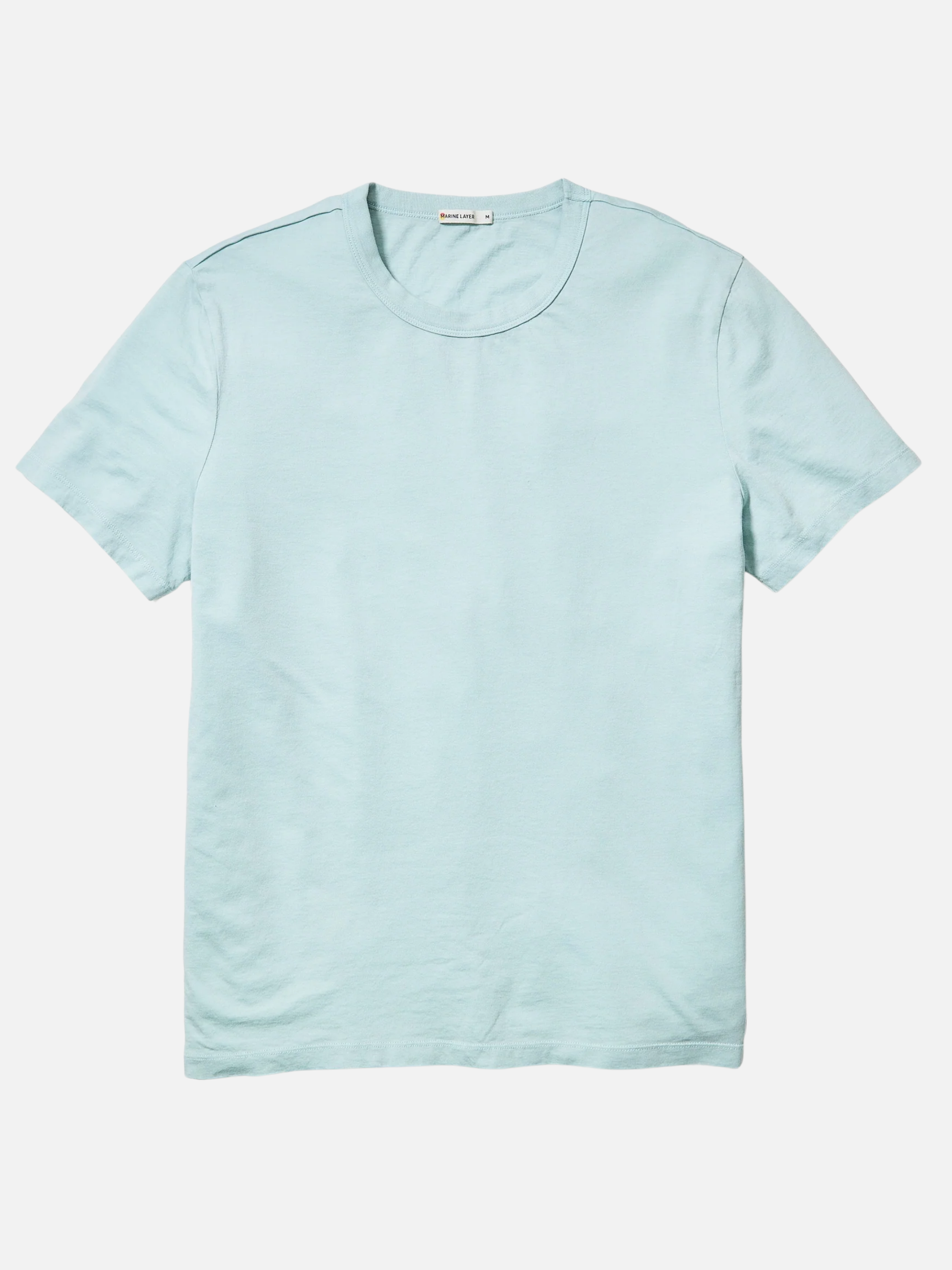 Marine Layer Signature Sea Change Crew Tee Icy Morn Light Blue Men’s T-Shirt for Men Spring Summer Tops Shirts Athens GA Georgia Kempt Menswear Store Near Me