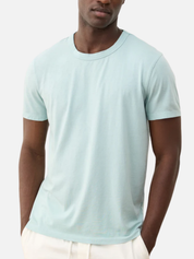 Marine Layer Signature Sea Change Crew Tee Icy Morn Light Blue Men’s T-Shirt for Men Spring Summer Tops Shirts Athens GA Georgia Kempt Menswear Store Near Me