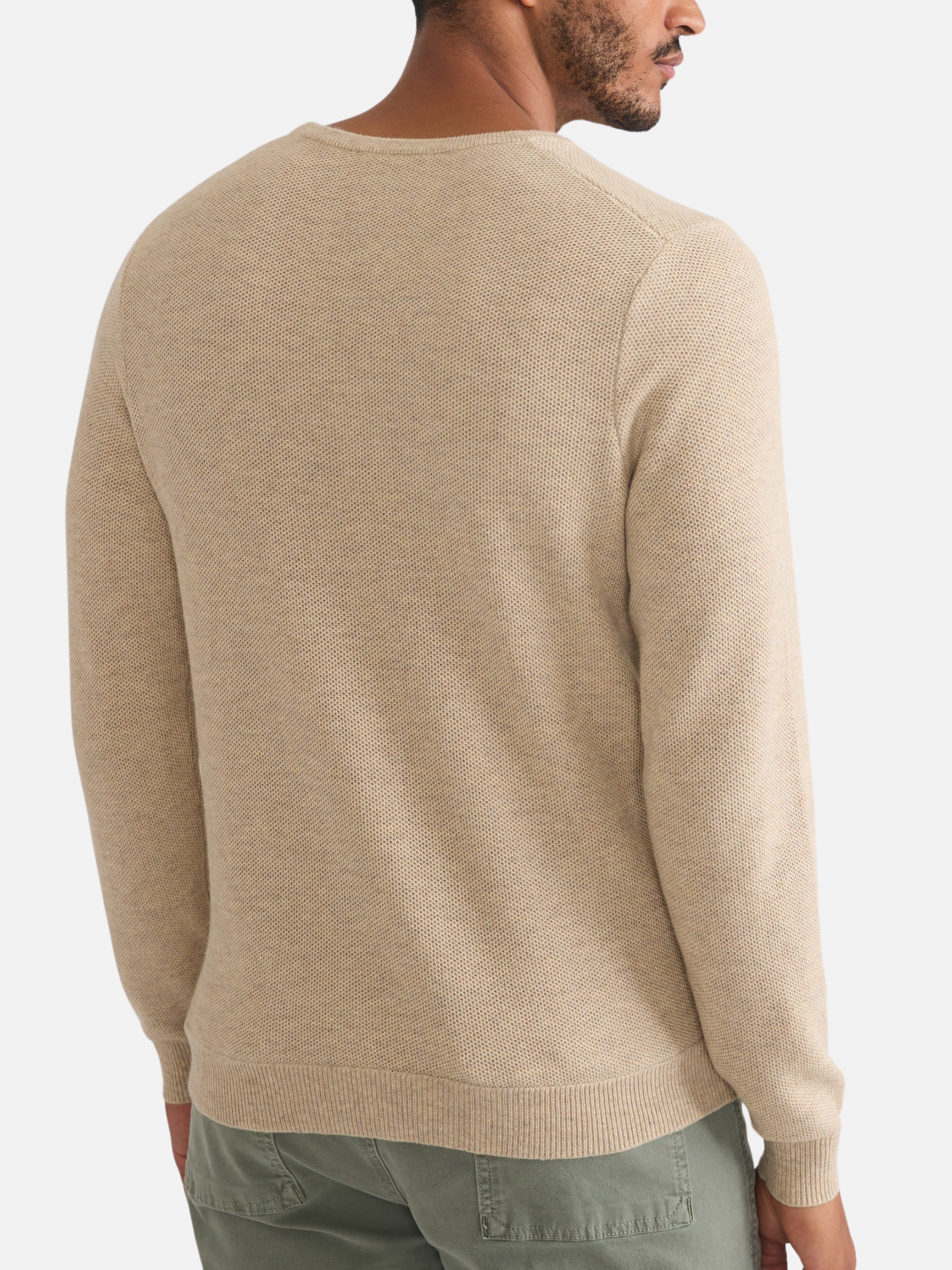 Marine Layer Merino Wool Blend Sweater Tee Driftwood Cream LS Long Sleeve Men’s Tops Athens GA Georgia Kempt Menswear Store Near Me