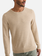 Marine Layer Merino Wool Blend Sweater Tee Driftwood Cream LS Long Sleeve Men’s Tops Athens GA Georgia Kempt Menswear Store Near Me