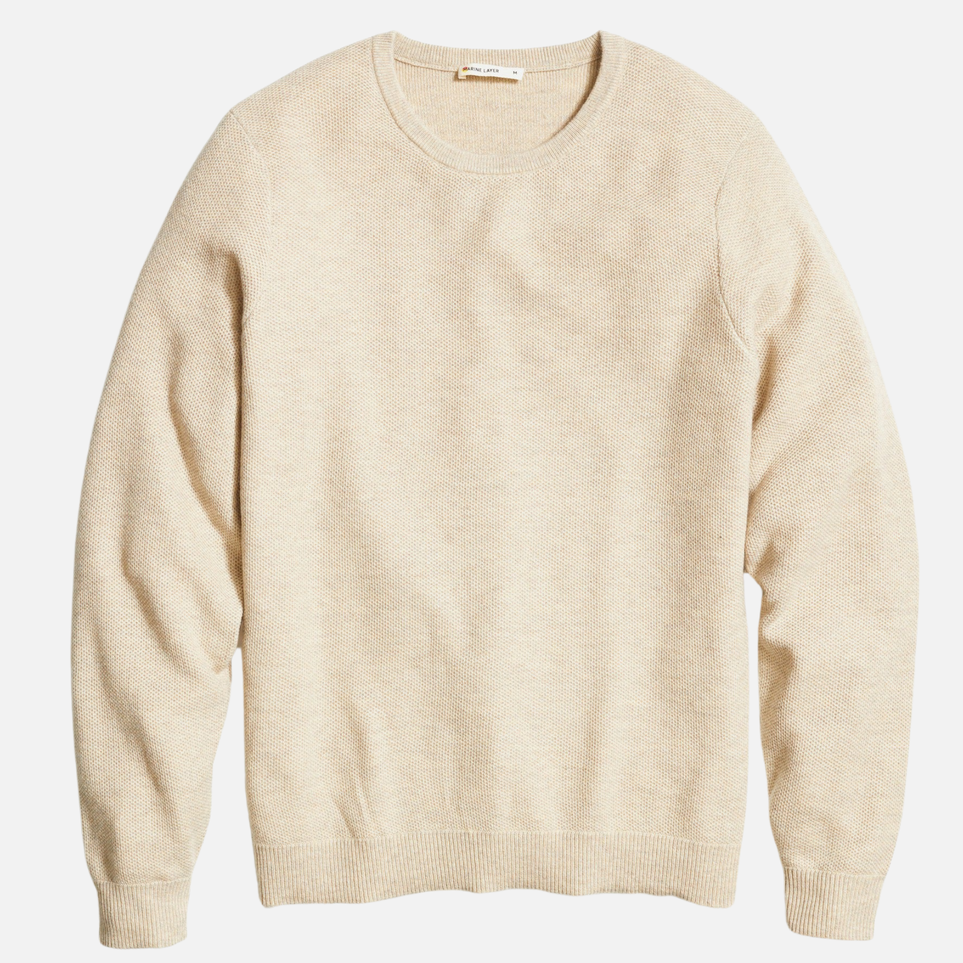 Marine Layer Merino Wool Blend Sweater Tee Driftwood Cream LS Long Sleeve Men’s Tops Athens GA Georgia Kempt Menswear Store Near Me