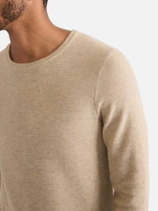 Marine Layer Merino Wool Blend Sweater Tee Driftwood Cream LS Long Sleeve Men’s Tops Athens GA Georgia Kempt Menswear Store Near Me