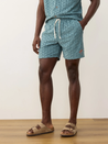 Marine Layer Towel Terry 6” Inch Short North Atlantic Blue Terrycloth Textured Beach Shorts for Men Men’s Bottoms Spring Summer Drawstring Elastic Waistband Athens GA Georgia Kempt Menswear Store Near Me
