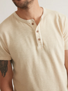Marine Layer Vintage Heavy Slub Henley Men’s Top Sand Kempt Athens Menswear