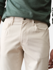 Marine Layer 5 Pocket Tech Slim Straight Pant - Stone