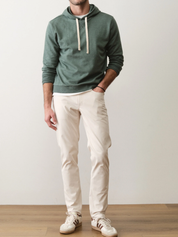 Marine Layer 5 Pocket Tech Slim Straight Pant - Stone