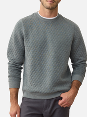 Marine Layer Corbet Quilted Crewneck - Dusty Pine