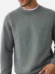 Marine Layer Corbet Quilted Crewneck - Dusty Pine