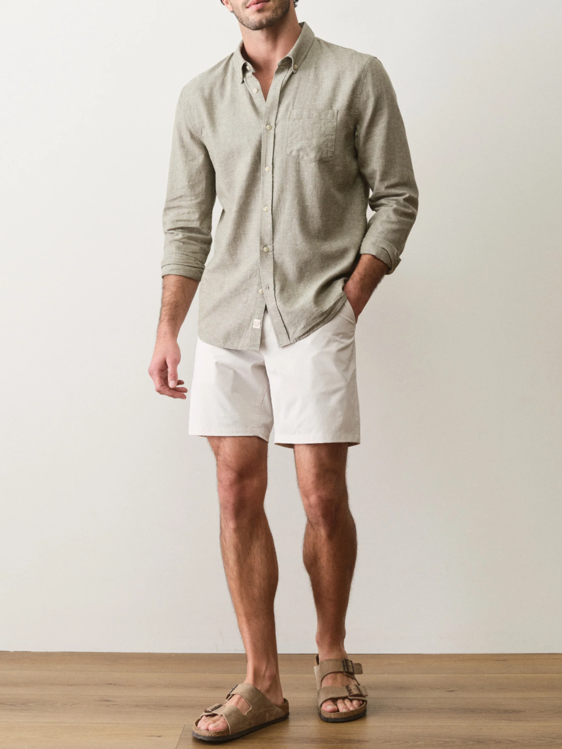 Marine Layer Hybrid Short 7” - Stone