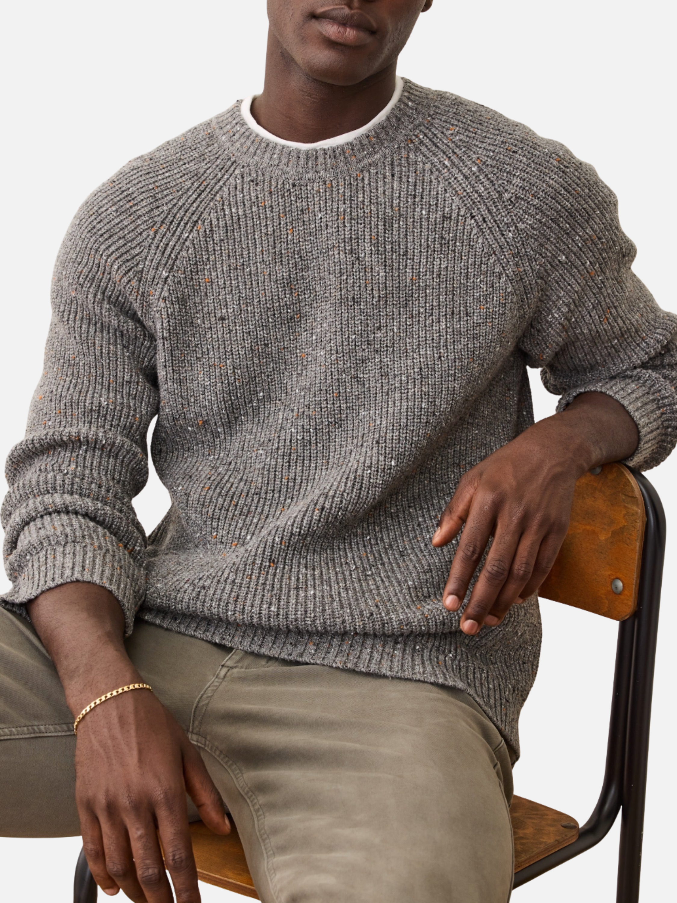 Marine Layer Inverness Crew Sweater - Grey
