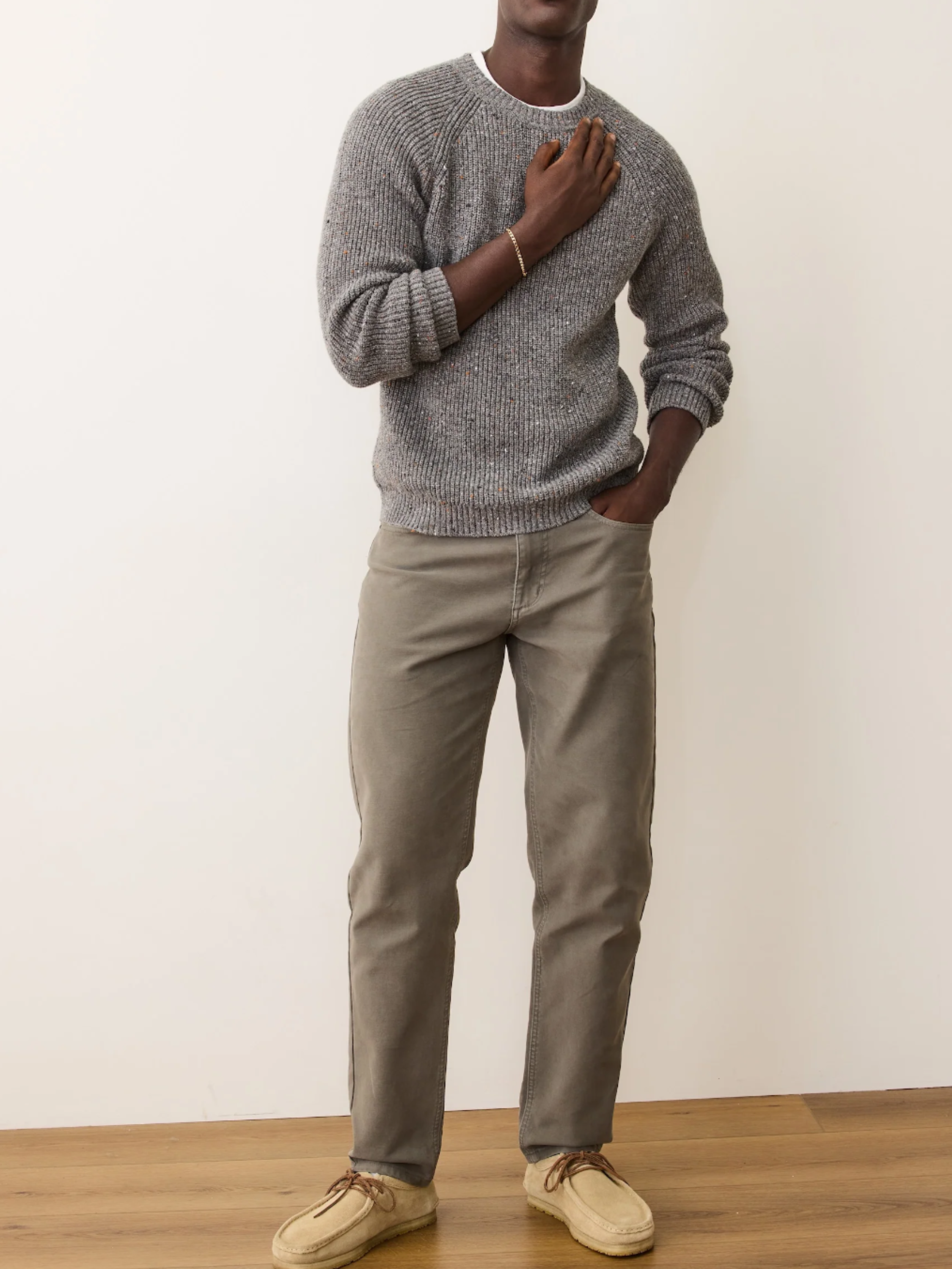 Marine Layer Inverness Crew Sweater - Grey