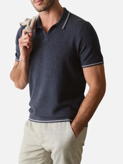 Marine Layer Liam Sweater Polo - Dark Indigo