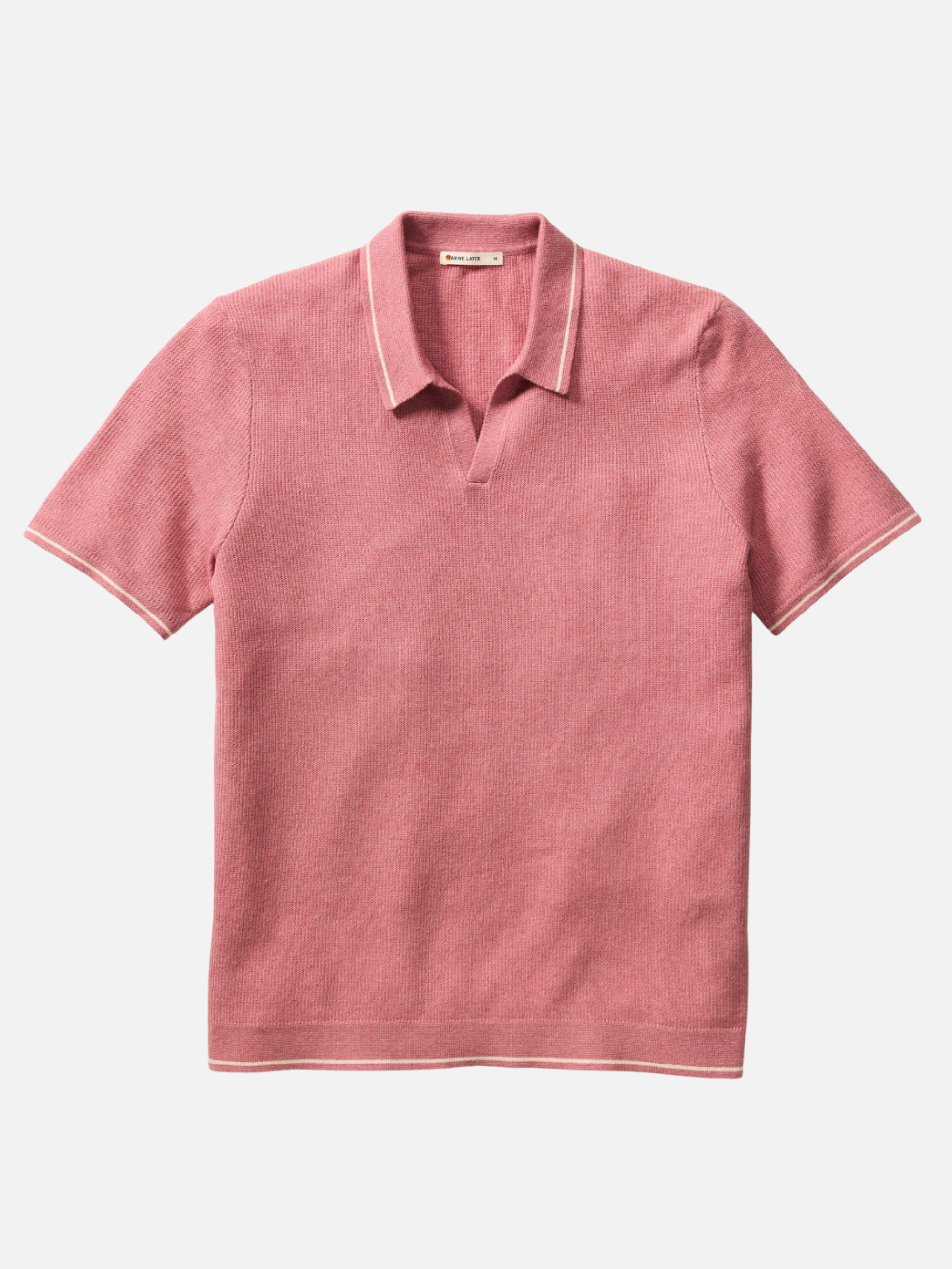Marine Layer Liam Sweater Polo - Withered Rose