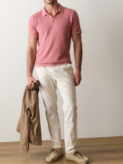 Marine Layer Liam Sweater Polo - Withered Rose