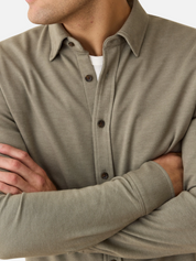 Marine Layer Pacifica Stretch Shirt Vetiver Sage Green Mens Flannel Kempt Athens Georgia Clothing Store for Guys