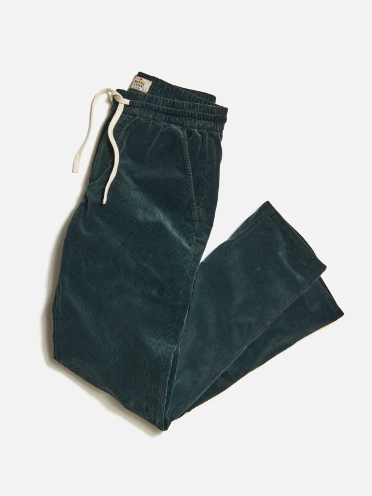 marine layer saturday cord pant green gables drawstring elastic waistband standard fit trouser kempt athens ga georgia men's clothing store