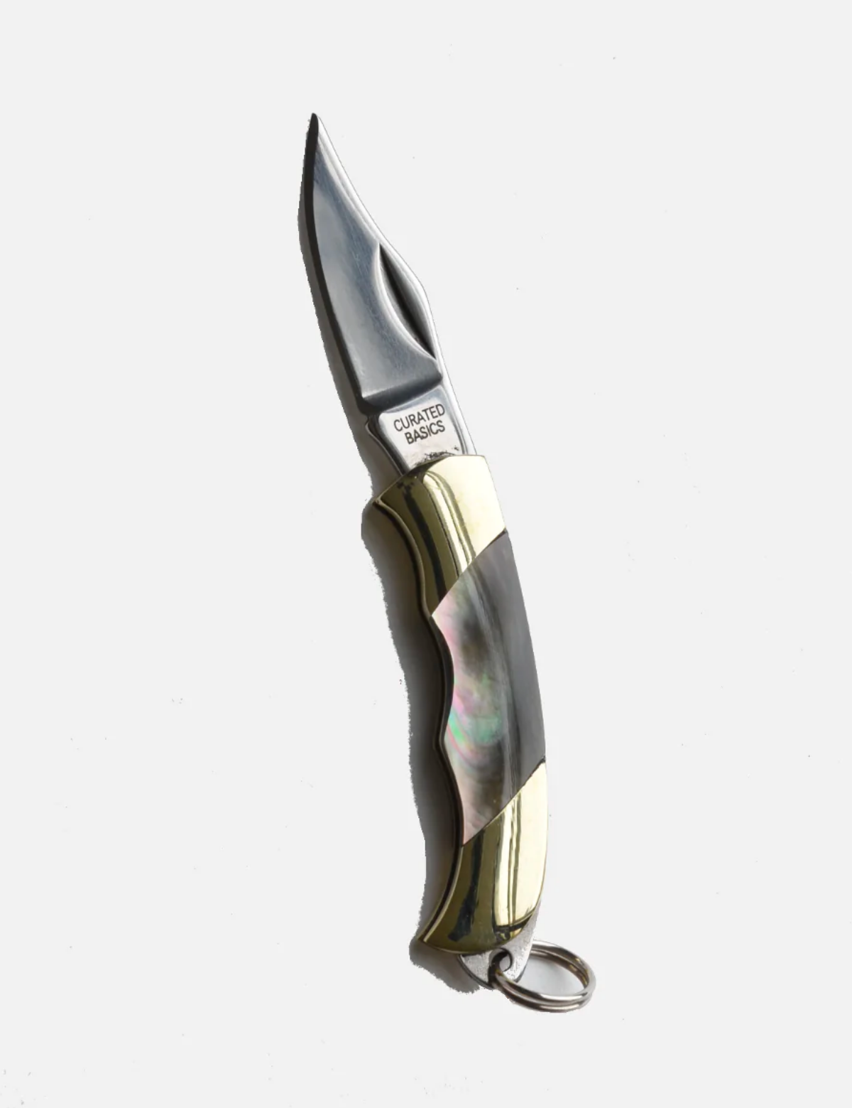 curated basics mini inlay pocket knife steel blade mother of pearl antler abalone kempt athens ga georgia men's clothing store